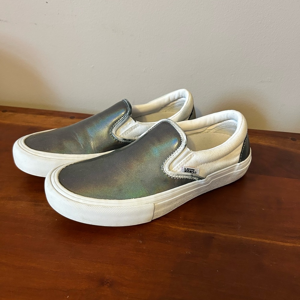 Vans Slip-On Pro Iridescent White Silver